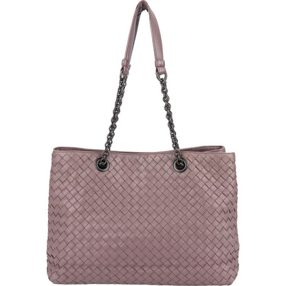 Bottega Veneta Intrecciato Leather Chain Tote Shoulder Bag
