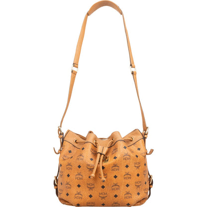 MCM Monogram Visetos Drawstring Bucket Crossbody Bag