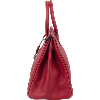 Hermès Epsom Leather Palladium Palladium Birkin 35 Handbag