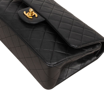 Chanel Quilted Lambskin 24K Gold Medium Double Flap Shoulder Bag