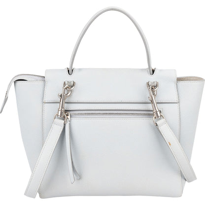 Céline Light Blue Leather Grained Calfskin Nano Belt Handbag