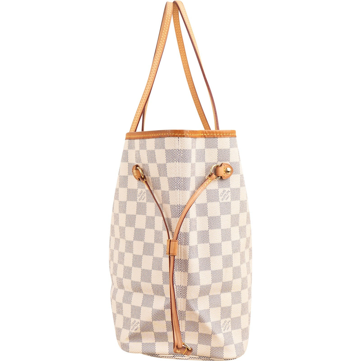 Louis Vuitton Monogram Damier Azur Canvas Neverfull MM Shoulder Bag