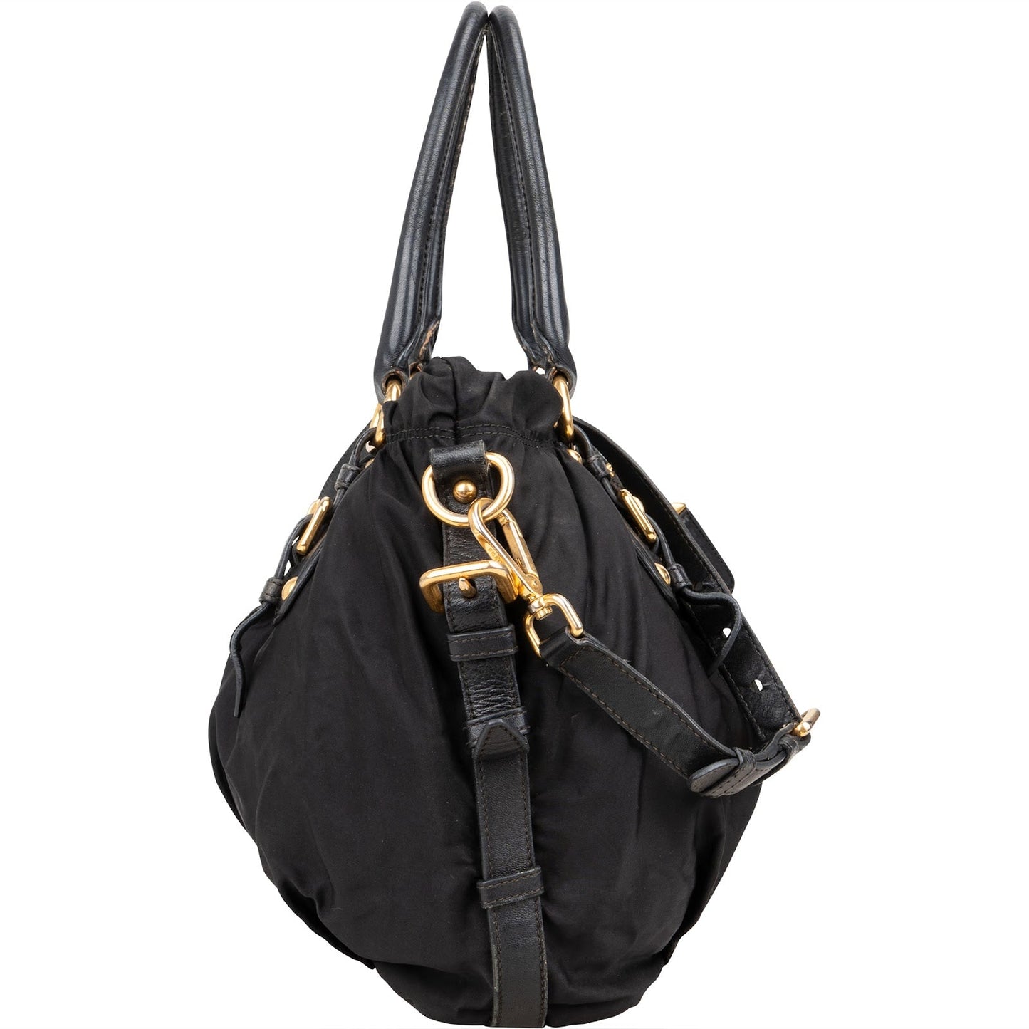 Prada Black Nylon Logo Handbag