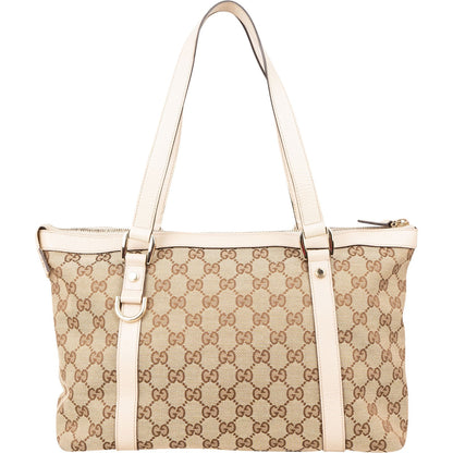 Gucci Monogram GG Canvas Abbey Tote Shoulder Bag
