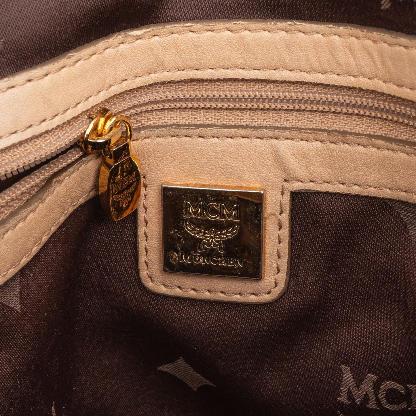 MCM Monogram Visetos Shopper Tote Shoulder Bag