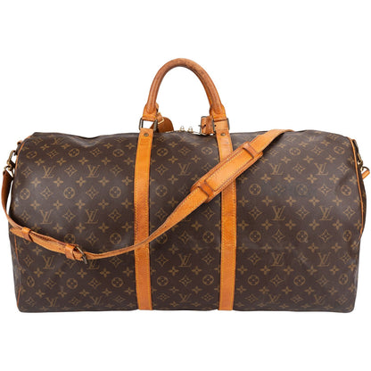 Louis Vuitton Monogram Canvas Keepall 60 Bandoulière Travel Bag