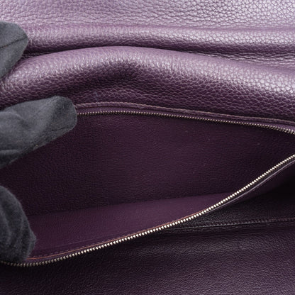 Hermès Raisin Clemence Leather Kelly 40 JPG Shoulder Bag
