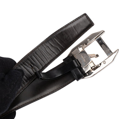 Cartier Silver Tone Reversible Leather Cartier Belt