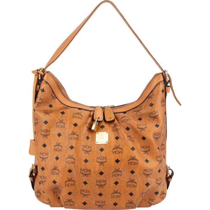 MCM Monogram Visetos Hobo Shoulder Bag
