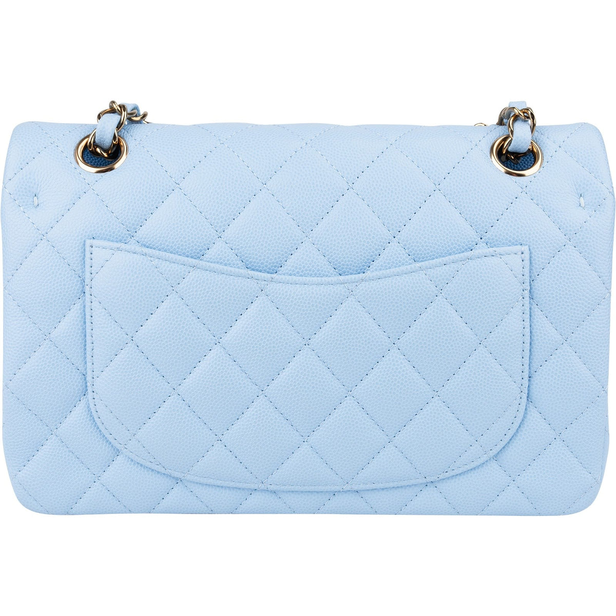 Chanel Quilted Caviar Leather Small Double Flap Shoulder Bag
