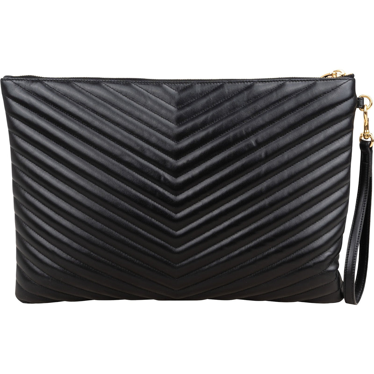 Yves Saint Laurent Quilted Leather Clutch