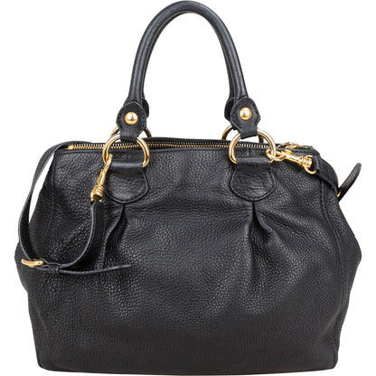 Miu Miu Vitello Daino Leather Tote Hobo Handbag