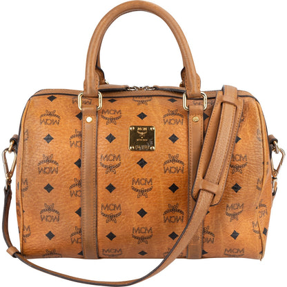MCM Monogram Visetos Boston Handbag