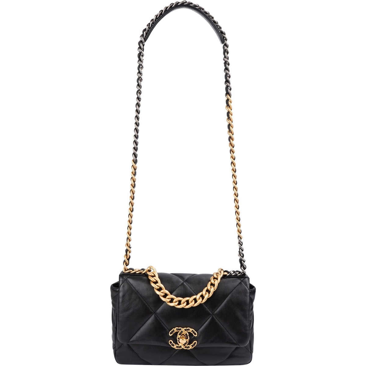 Chanel 19 Quilted Lambskin Medium Single Flap Crossbody Bag