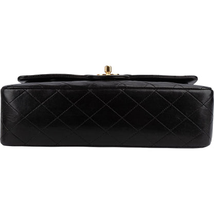 Chanel Quilted Lambskin 24K Gold Medium Double Flap Shoulder Bag