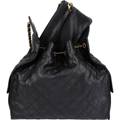 Chanel 25 Quilted Caviar Leather CC Drawstring Shoulder Bag Medium