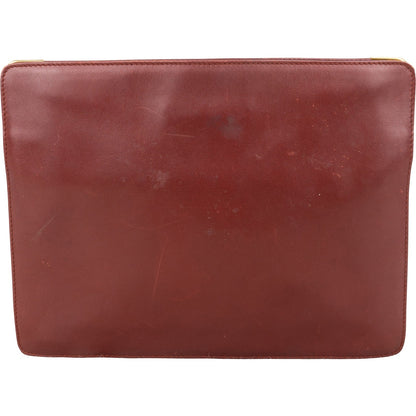 Cartier Bordeaux Leather Clutch