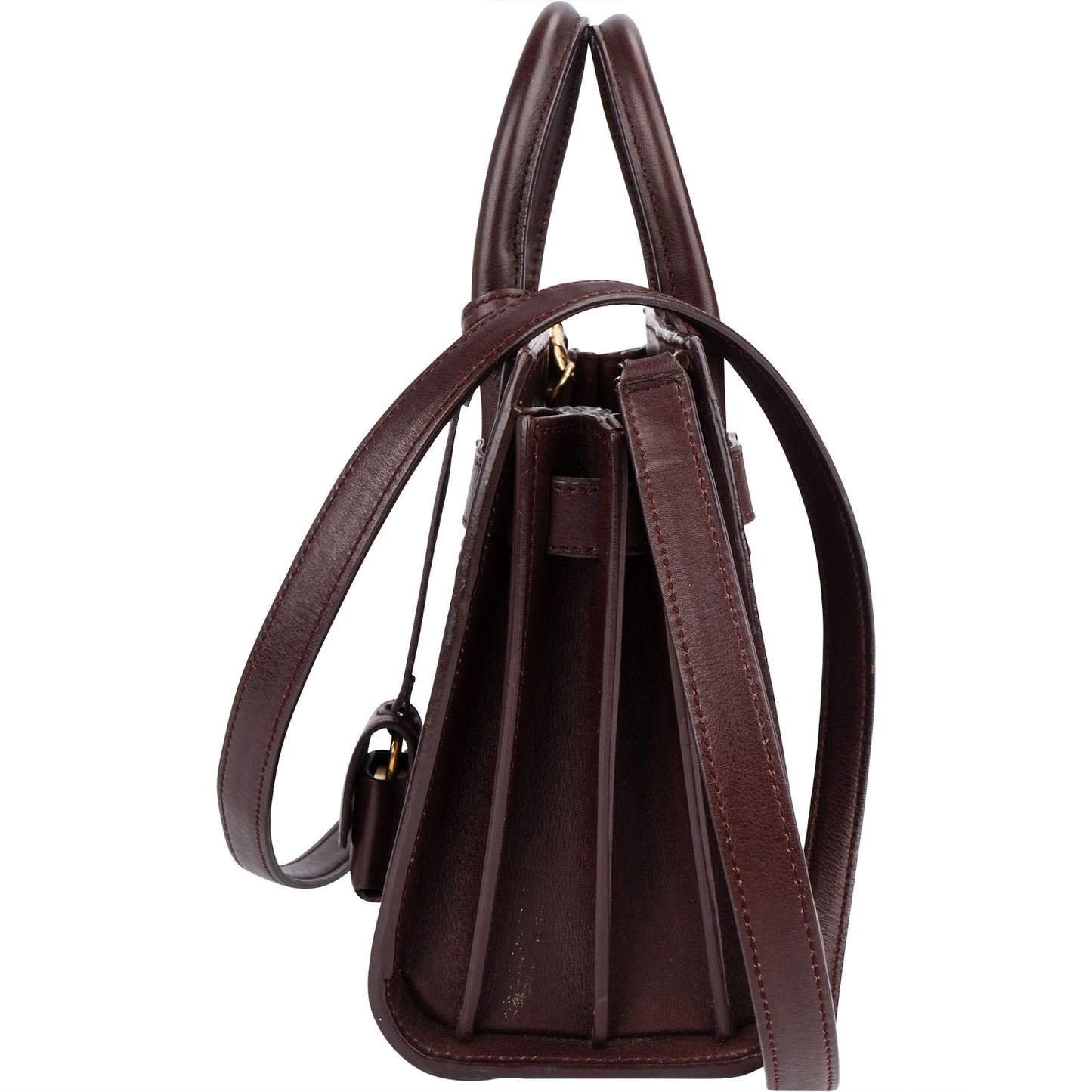 Saint Laurent Calfskin Leather Nano Sac De Jour Handbag
