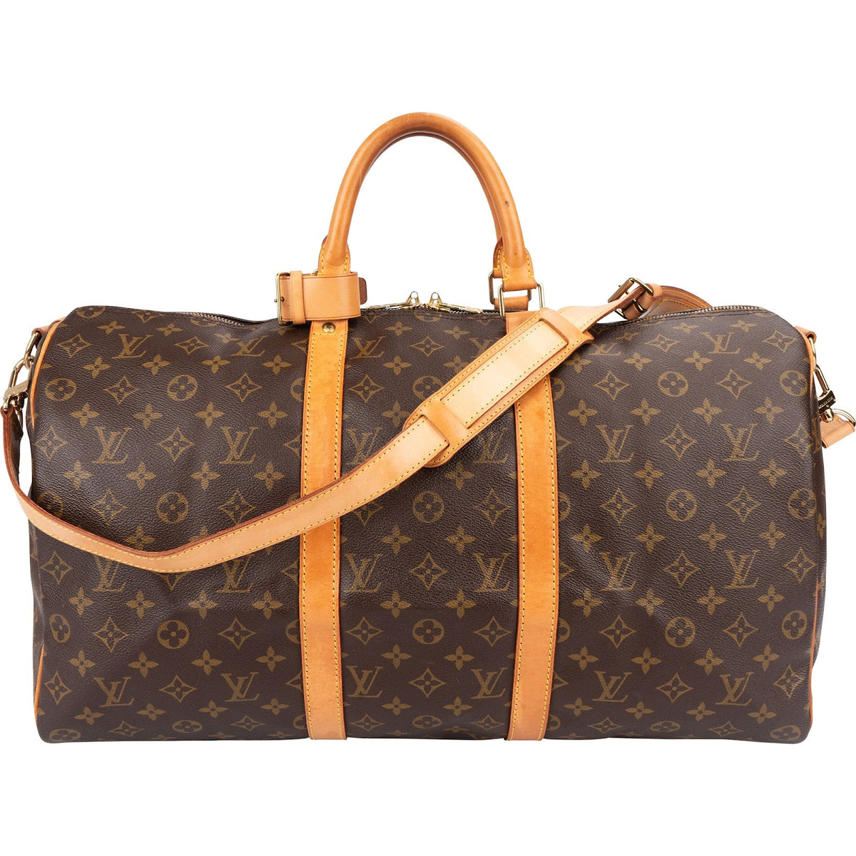 Louis Vuitton Monogram Canvas Keepall 50 Bandoulière Travel Bag