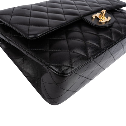 Chanel Quilted Lambskin CC Medium Double Flap Shoulder Bag