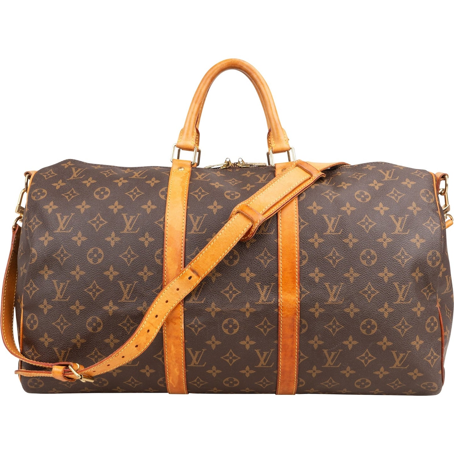 Louis Vuitton Monogram Canvas Keepall 50 Bandoulière Travel Bag
