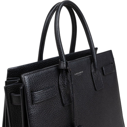 Saint Laurent Grained Leather Sac de Jour Handbag