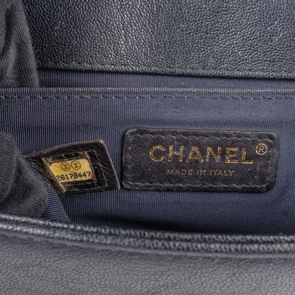Chanel Quilted Caviar Leather Medium Boy Single Flap Crossbody Bag