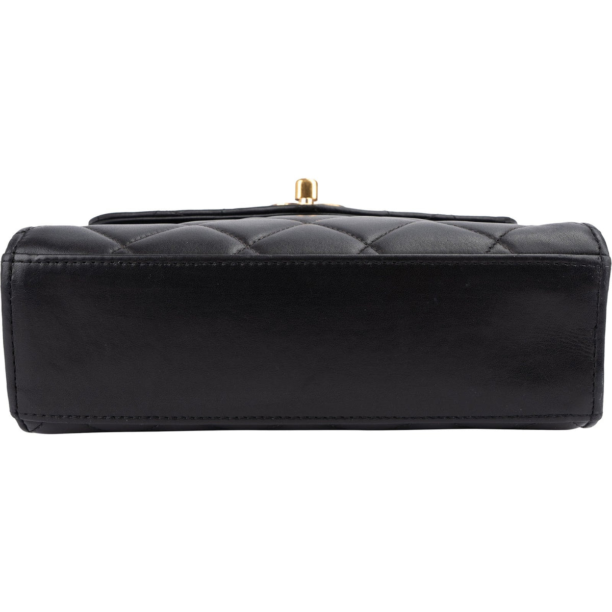 Chanel Quilted Lambskin 24K Gold Single Flap Crossbody Bag
