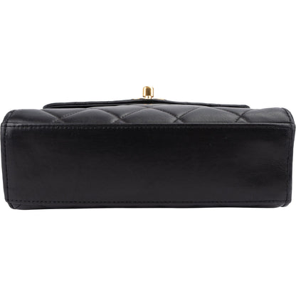 Chanel Quilted Lambskin 24K Gold Single Flap Crossbody Bag