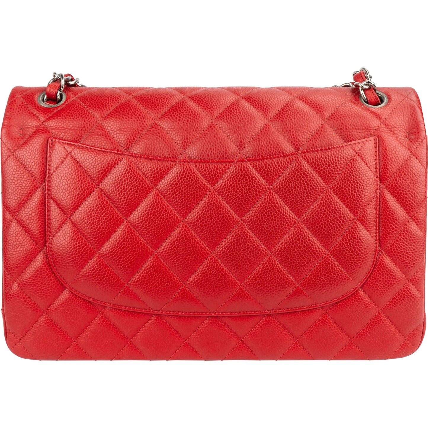 Chanel Quilted Caviar Leather Jumbo Double Flap Crossbody Bag