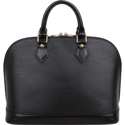 Louis Vuitton Noir Epi Leather Alma PM Handbag