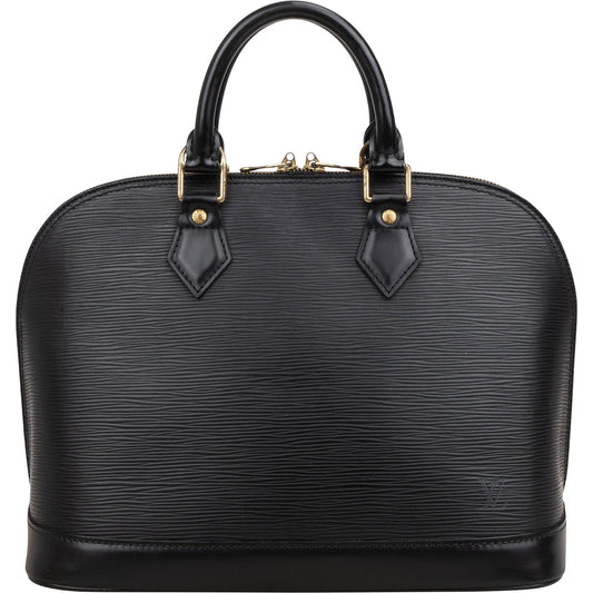 Louis Vuitton Noir Epi Leather Alma PM Handbag