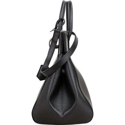 Louis Vuitton Noir Epi Leather Marly MM Handbag M94612