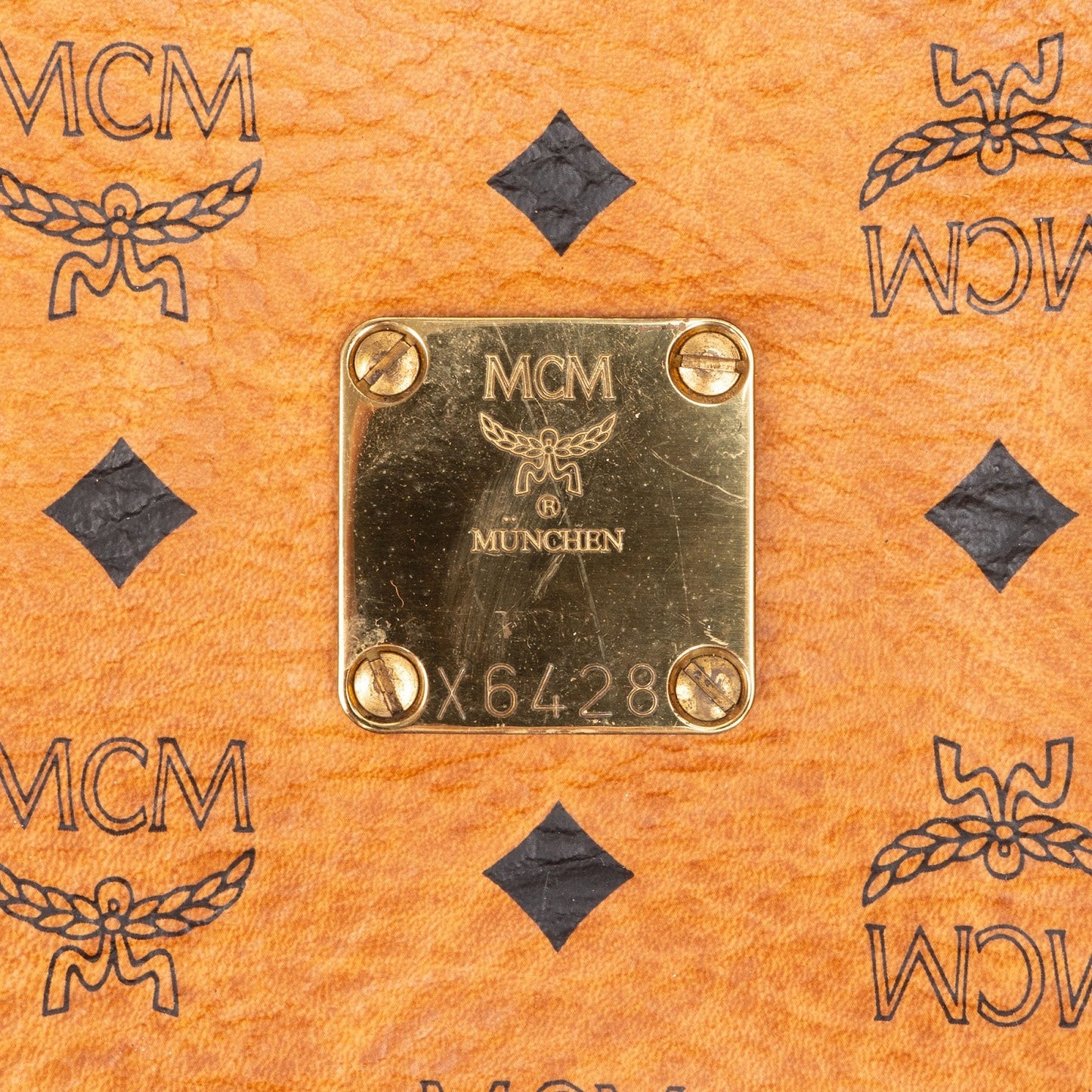 MCM Monogram Visetos Boston Travel Bag 50