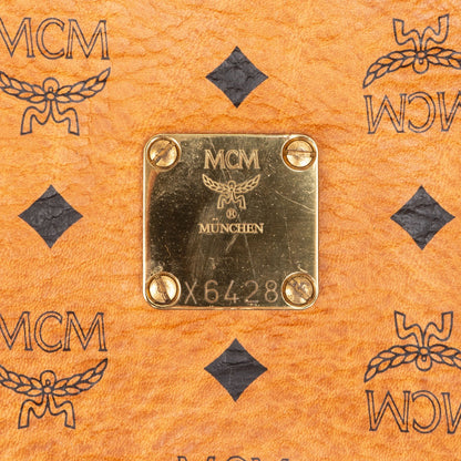 MCM Monogram Visetos Boston Travel Bag 50