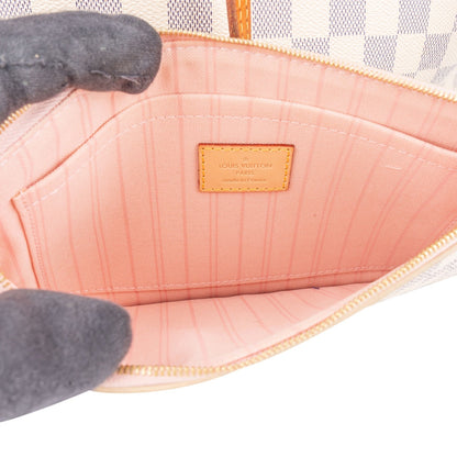 Louis Vuitton Monogram Damier Azur Neverfull MM Shoulder Bag