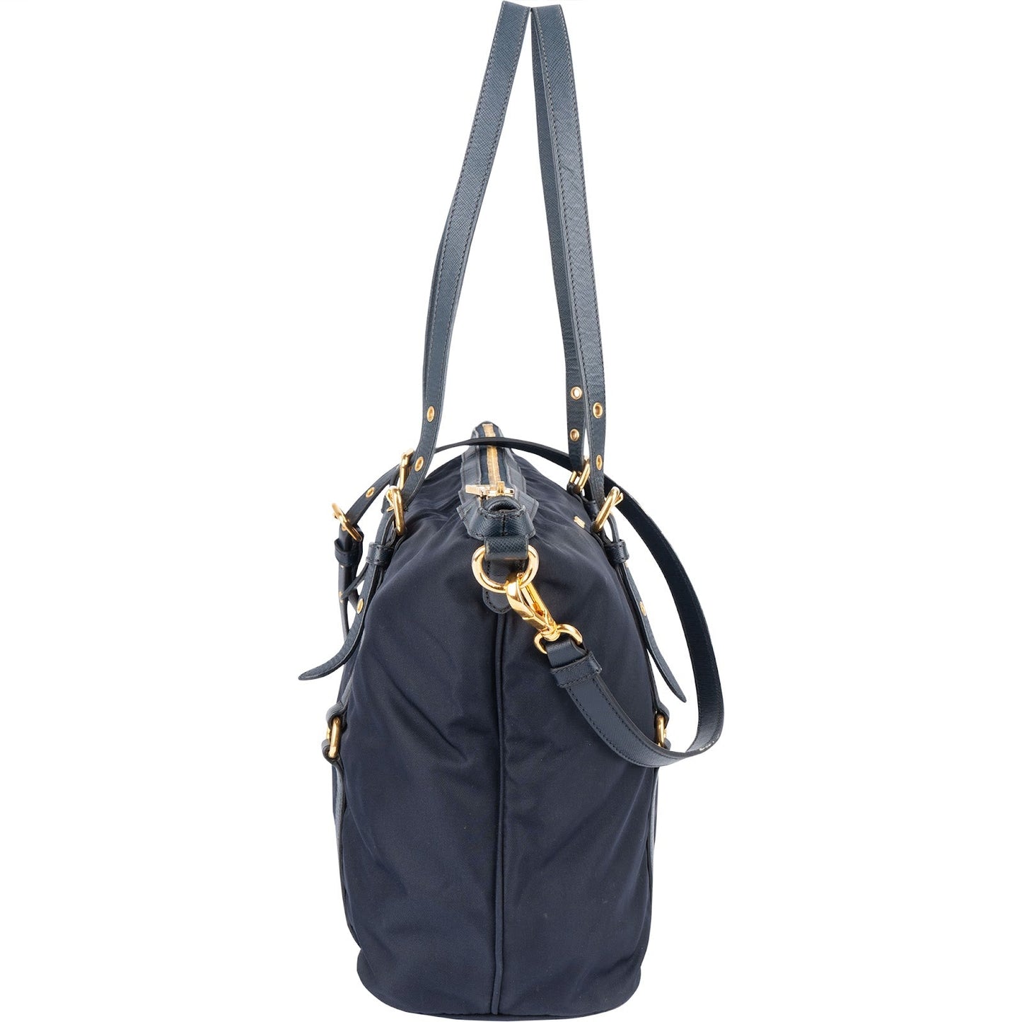 Prada Tessuto Saffiano Leather Tote Shoulder Bag