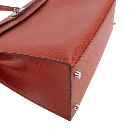 Hermès Epsom Leather Kelly Palladium 35 Sellier Handbag