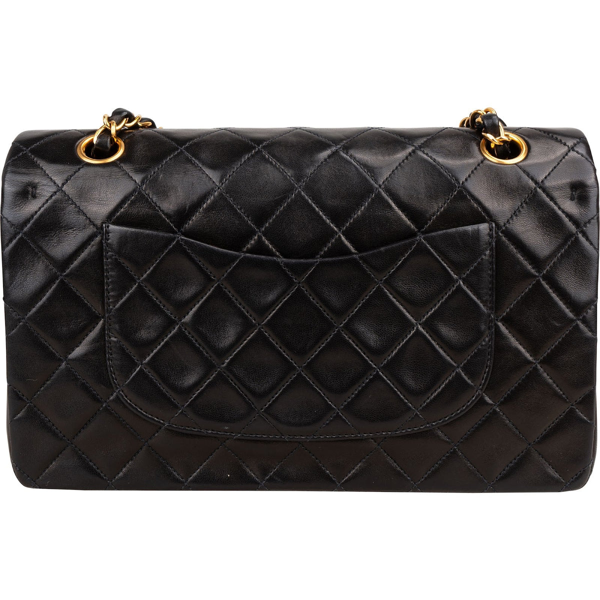 Chanel Quilted Lambskin 24K Gold Medium Double Flap Shoulder Bag