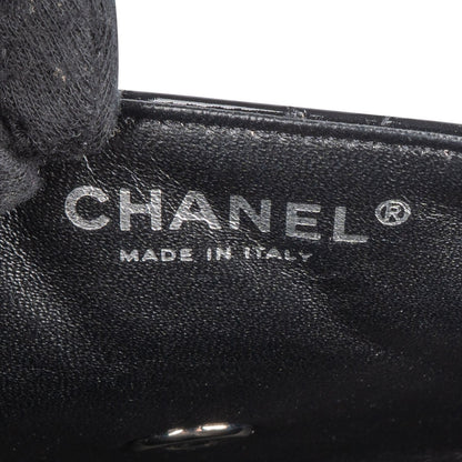 Chanel Quilted Patent Leather East West Single Flap Shoulder Bag