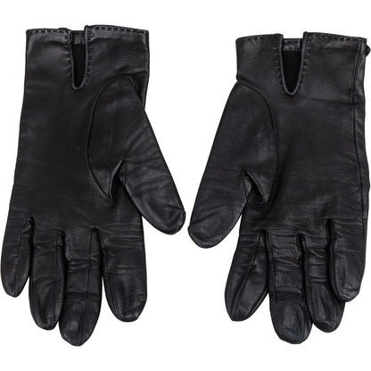 Hermès Black Leather Kelly Women Gloves