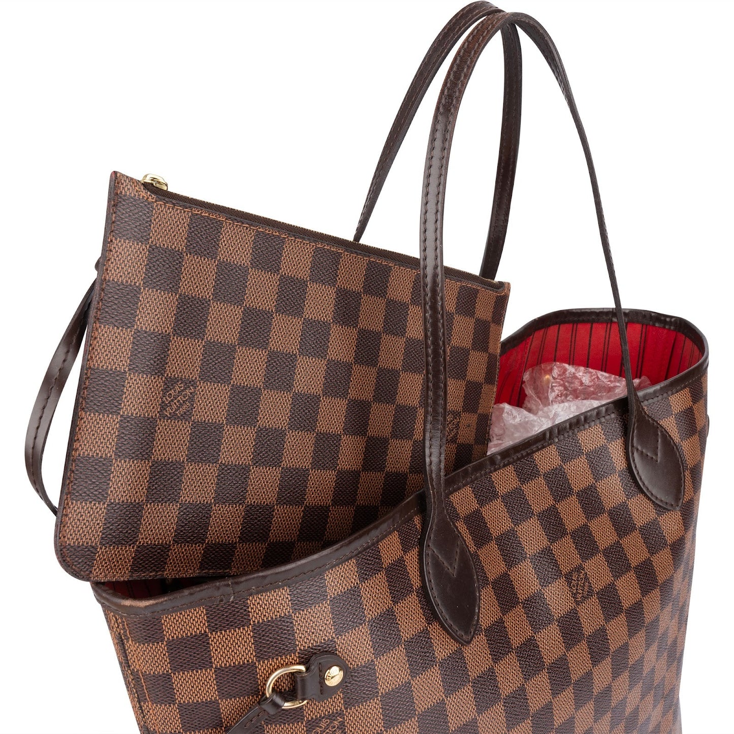 Louis Vuitton Monogram Damier Ebene Neverfull MM Shoulder Bag