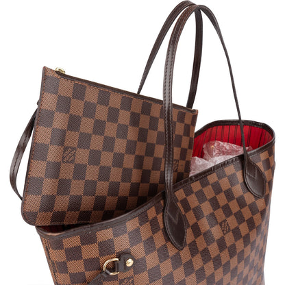 Louis Vuitton Monogram Damier Ebene Neverfull MM Shoulder Bag