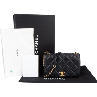 Chanel Quilted Lambskin Mini Rectangular Single Flap Crossbody Bag