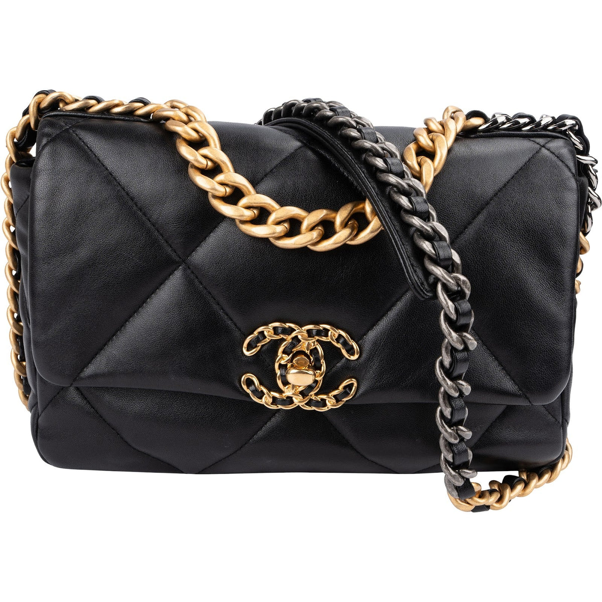 Chanel 19 Quilted Lambskin Medium Single Flap Crossbody Bag