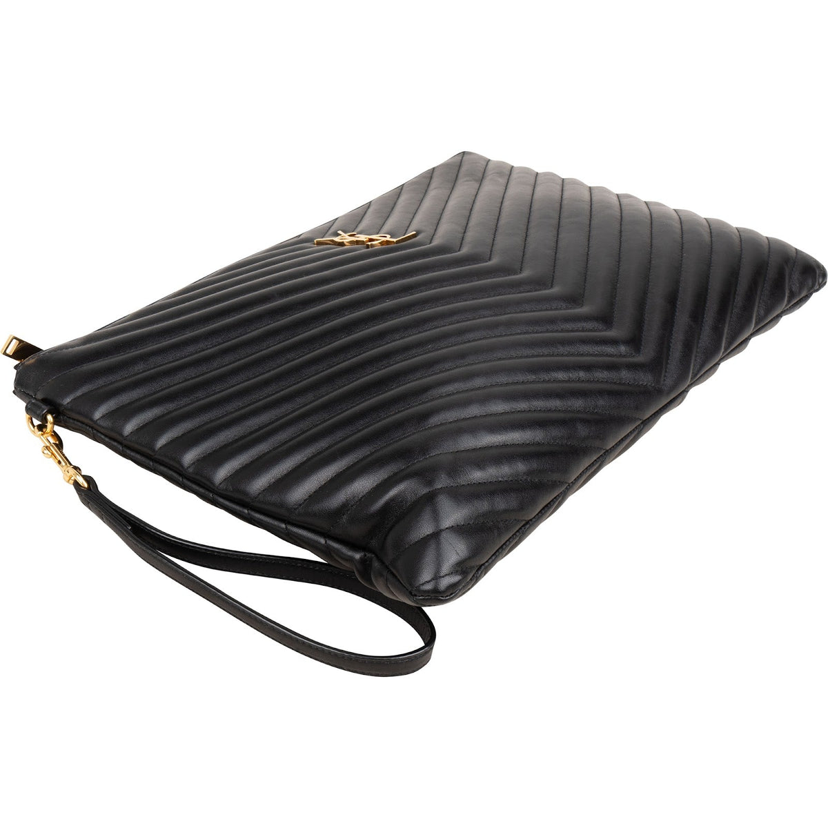 Yves Saint Laurent Quilted Leather Clutch