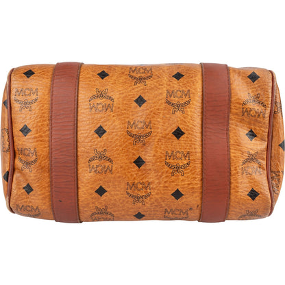 MCM Monogram Visetos Small Boston Handbag