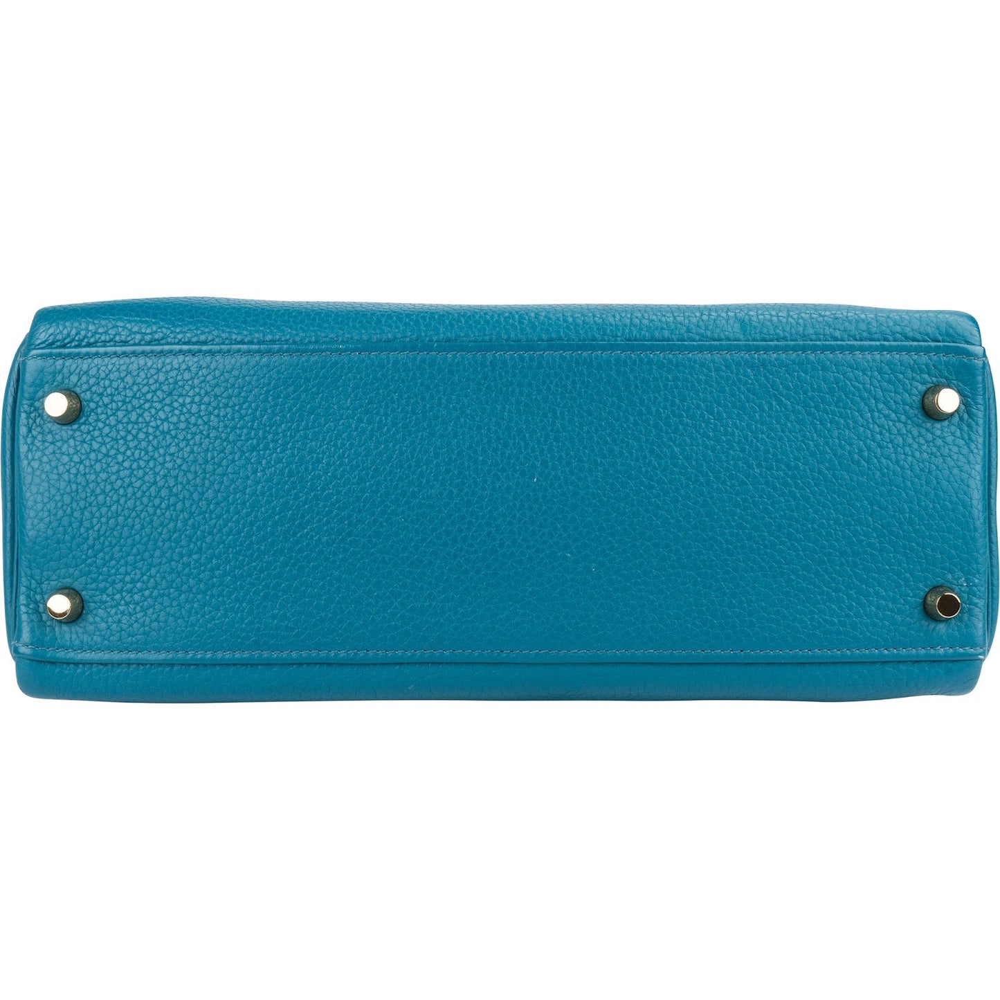 Hermès Bleu Izmir Clemence Leather Kelly 32 Handbag