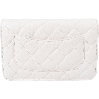 Chanel Quilted Caviar Leather Wallet On Chain Crossbody Bag