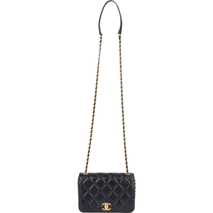 Chanel Quilted Lambskin Mini Rectangular Single Flap Crossbody Bag